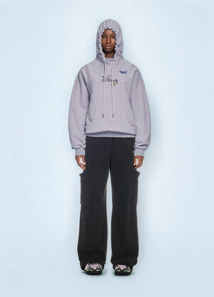 Off-White Bookish Butterfly Hooded Sweatshirt Grey ofw0260020