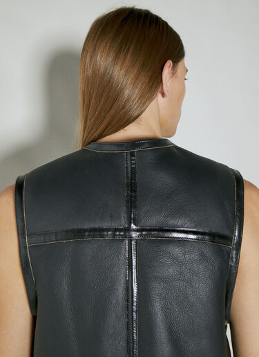 Our Legacy Reversible Shearling Vest Black our0154013
