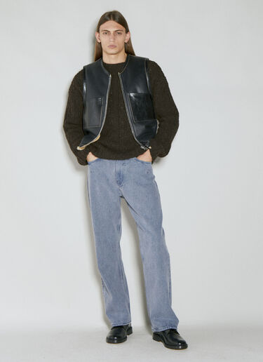 Our Legacy Reversible Shearling Vest Black our0154013