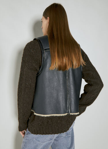 Our Legacy Reversible Shearling Vest Black our0154013