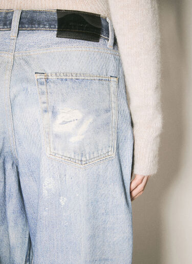 Our Legacy Full Cut Digital Print Jeans Blue our0258010