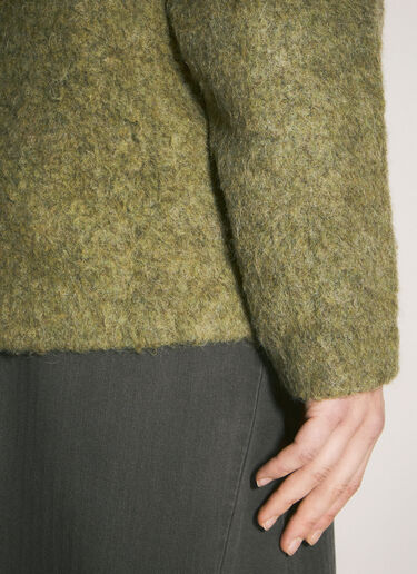 Our Legacy Fuzzy Cardigan Green our0259003