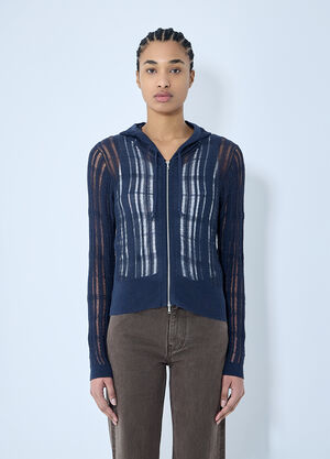 Our Legacy Compact Hooded Cardigan Blue our0260018