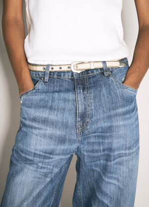 Our Legacy Pleated Biscuit Belt Beige our0358006