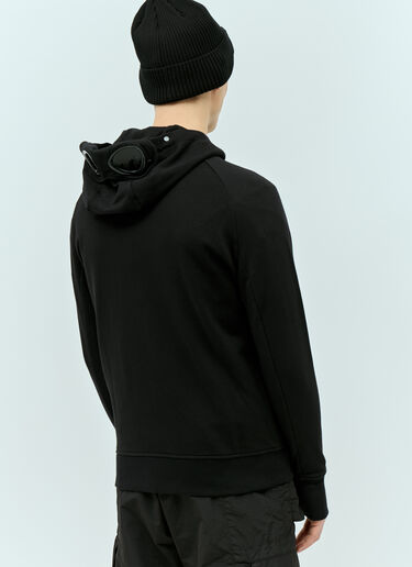 C.P. Company Diagonal Raised-Fleece Goggle Hooded-Sweatshirt Black pco0155018