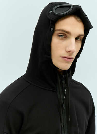 Diagonal Raised-Fleece Goggle Hooded-Sweatshirt C.P. Company Diagonal Raised-Fleece Goggle Hooded-Sweatshirt Black pco0155018