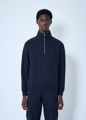 C.P. Company Diagonal Raised Fleece Sweatshirt Blue pco0159012