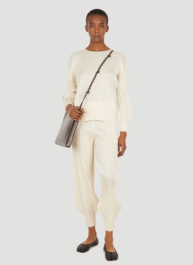 Pleats Please Issey Miyake 绞花上衣 米色 plp0251005