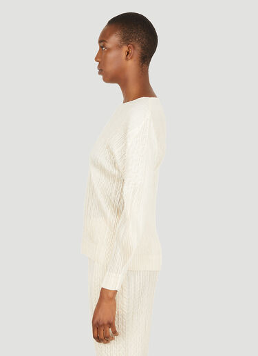 Pleats Please Issey Miyake 绞花上衣 米色 plp0251005