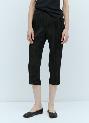 플리츠 크롭 팬츠 Pleats Please Issey Miyake 플리츠 크롭 팬츠 블랙 plp0254011