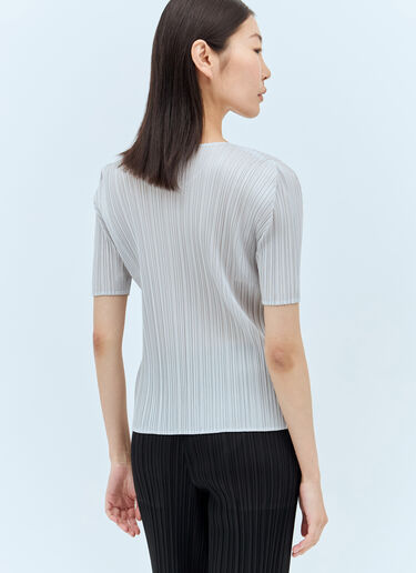 短袖褶皱上衣 Pleats Please Issey Miyake 短袖褶皱上衣 灰色 plp0256015