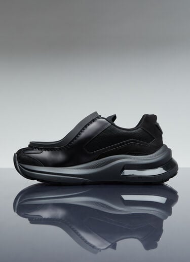 Systeme Brushed Leather Sneakers Prada Systeme Brushed Leather Sneakers Black pra0154011