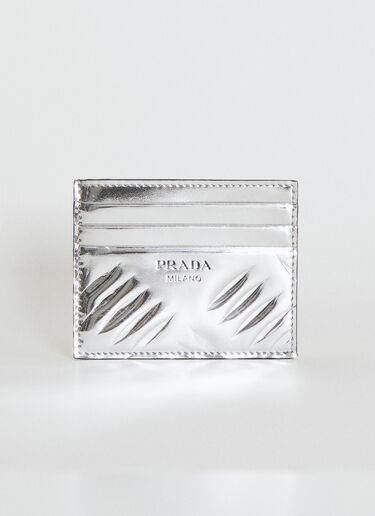 디보싱 로고 메탈릭 카드홀더 Prada 디보싱 로고 메탈릭 카드홀더 실버 pra0154016