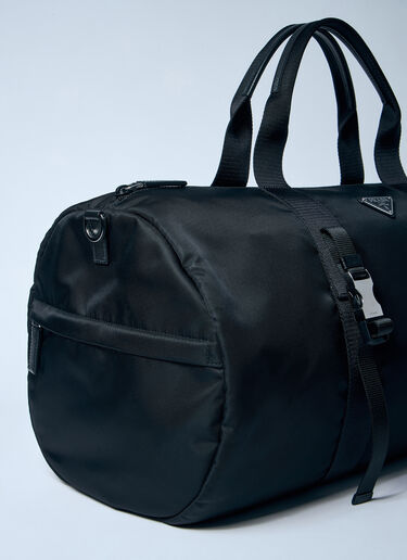 Prada Re-Nylon And Saffiano Leather Duffle Bag Black pra0159017