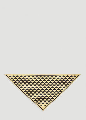 Prada Triangle Graphic Neck Scarf Yellow pra0251025