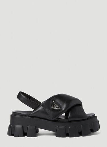 Padded Track Sole Sandals Prada Padded Track Sole Sandals Black pra0252045