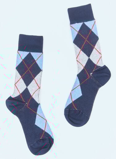 Prada Argyle Socks Blue pra0258024