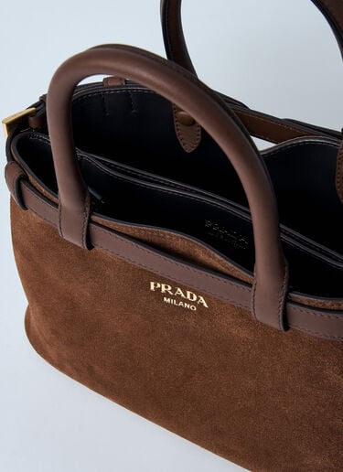 Prada 迷你麂皮腰包  棕色 pra0258041