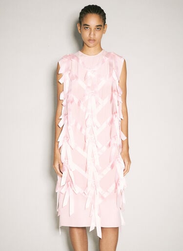 Prada Sablé Midi Dress Pink pra0258056