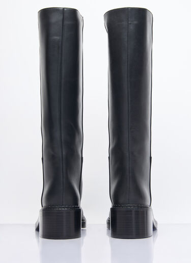 Leather Knee-High Boots Prada Leather Knee-High Boots Black pra0258060