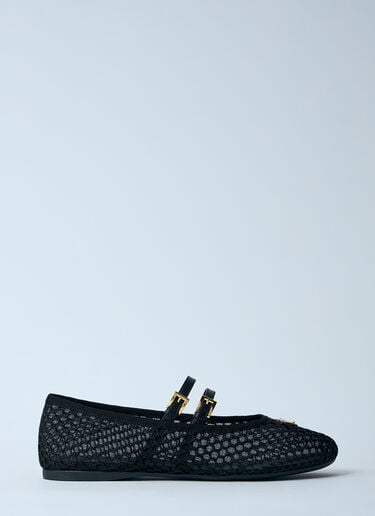 Mesh Ballerina Flats Prada Mesh Ballerina Flats Black pra0260003