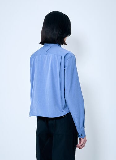 Button-Down Shirt With Wire Hem Prada Button-Down Shirt With Wire Hem Blue pra0260025