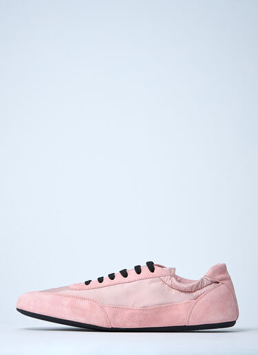 Prada Collapse Re-Nylon And Suede Sneakers Pink pra0262007