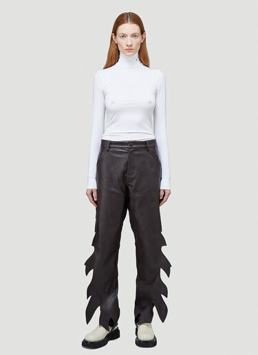 Raf Simons R-Embroidered Turtleneck Top White raf0244009