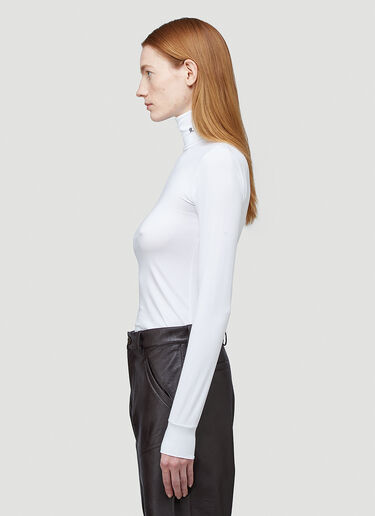 Raf Simons R-Embroidered Turtleneck Top White raf0244009