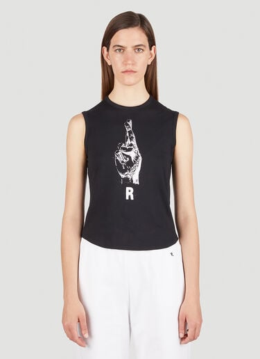 Raf Simons 그래픽 프린트 탑 Black raf0251001