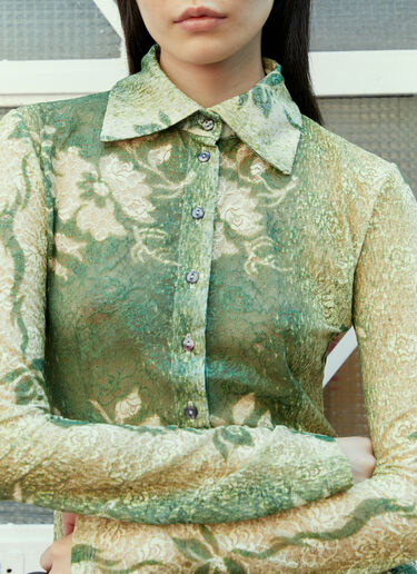 Rosa Floral Lace Shirt Rave Review Rosa Floral Lace Shirt Green rav0254004