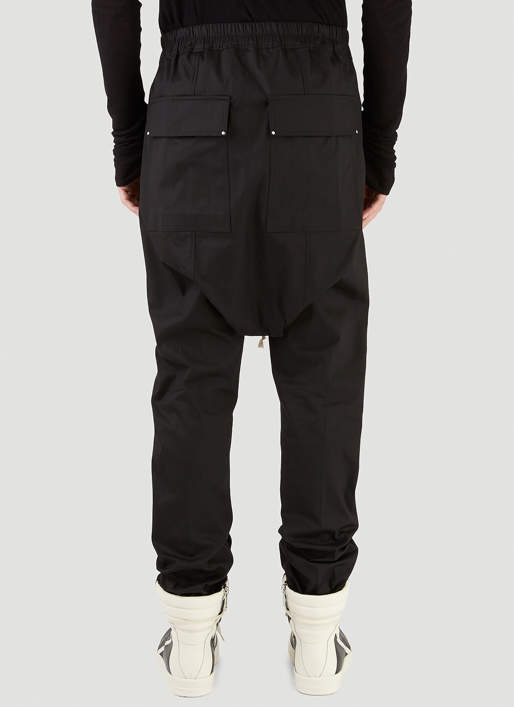 Rick Owens Drawstring Long Pants in Black | LN-CC