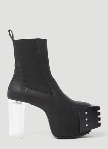 Rick Owens Clear Heel Boots Black ric0153027
