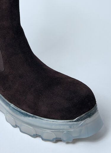 Suede Beatle Bozo Tractor Boots Rick Owens Suede Beatle Bozo Tractor Boots Brown ric0159037