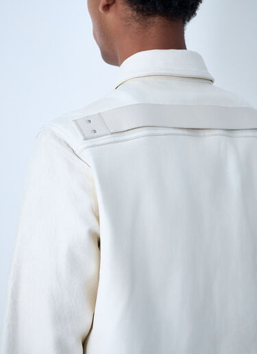Rick Owens Leather Shirt White ric0161012