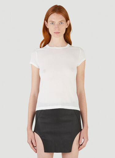 Cropped Level T-Shirt Rick Owens Cropped Level T-Shirt White ric0245022