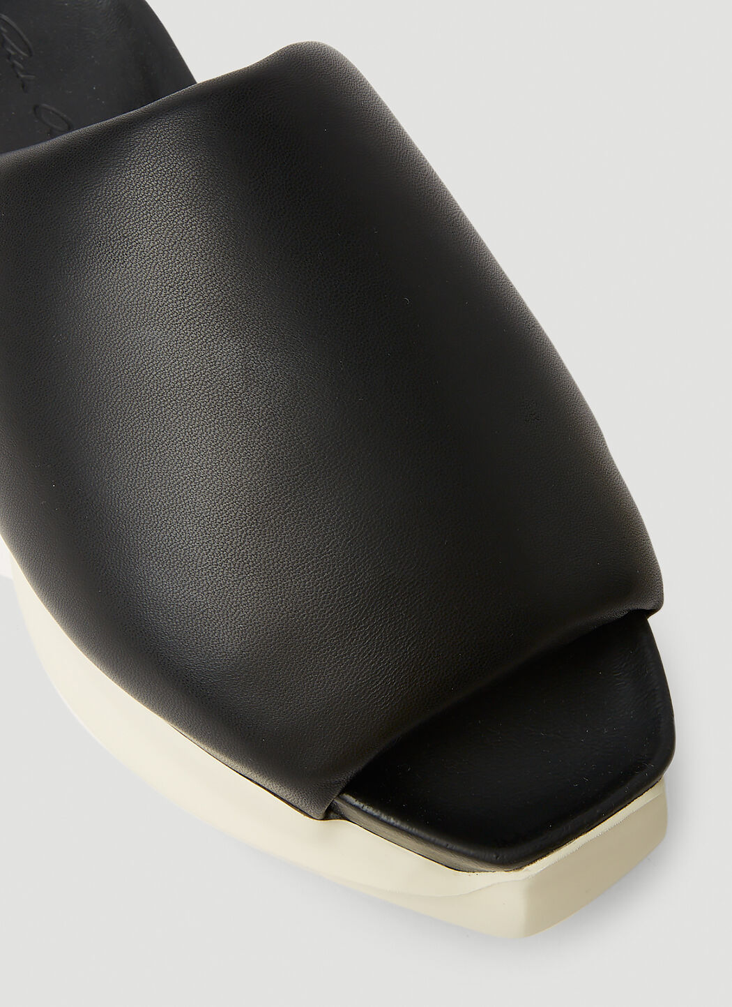 Rick Owens Geth Puffer Slides in Black | LN-CC