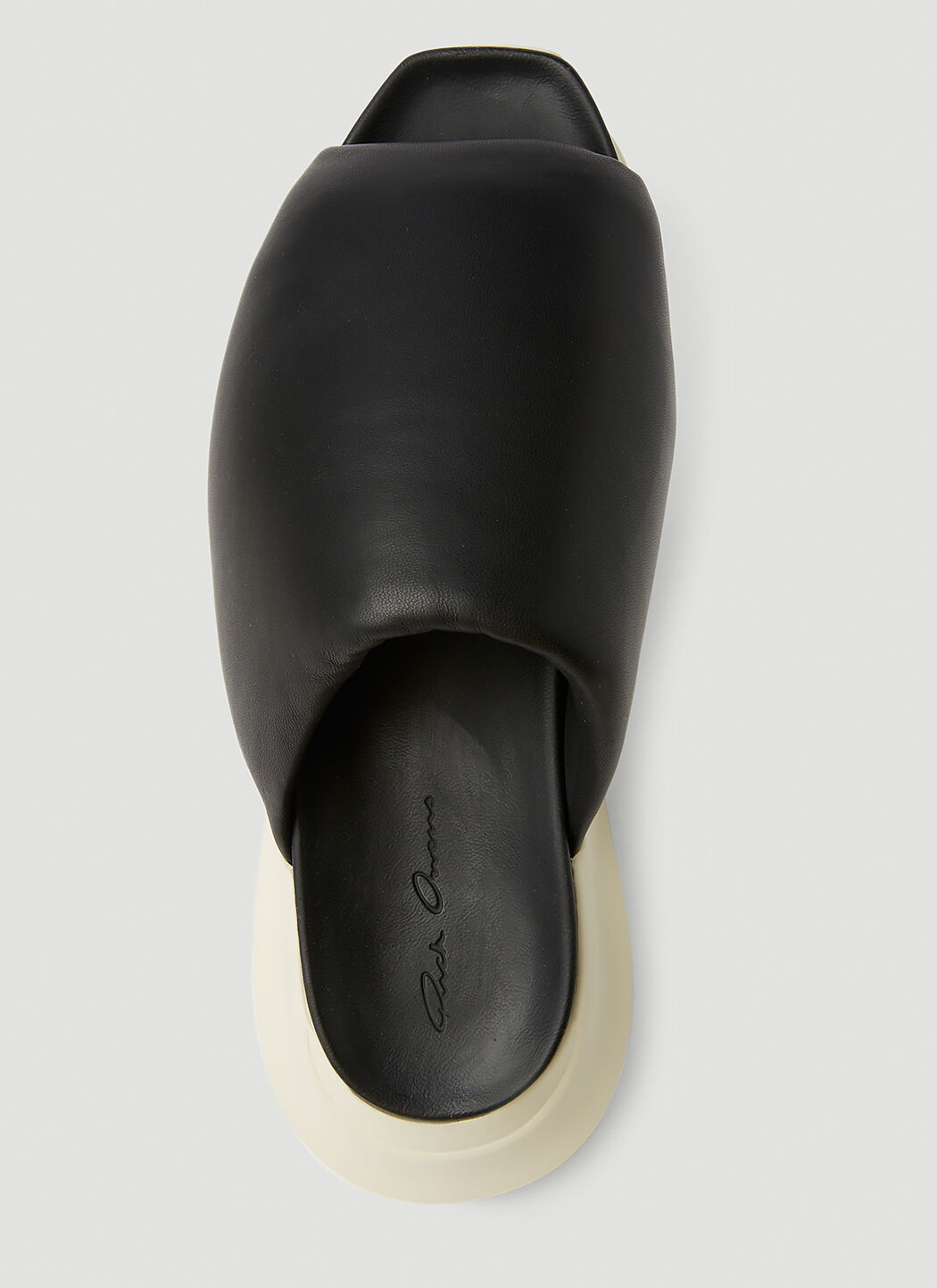 Rick Owens Geth Puffer Slides in Black | LN-CC