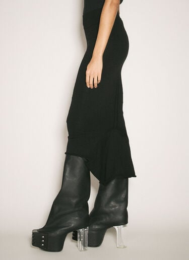Knit Midi Skirt Rick Owens Knit Midi Skirt Black ric0258007