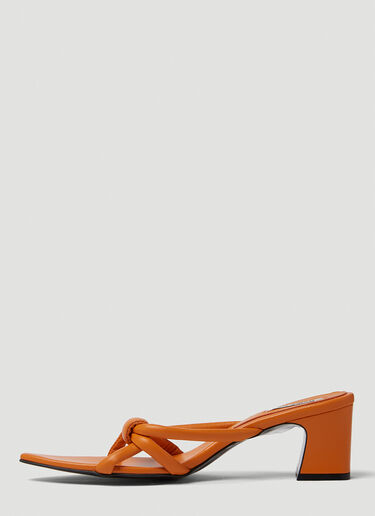 Noodle Knot Heeled Sandals Reike Nen Noodle Knot Heeled Sandals Orange rkn0249002