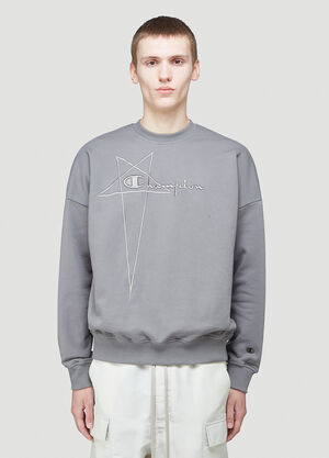 Rick Owens X Champion Pullover Sweatshirt Grey roc0144004