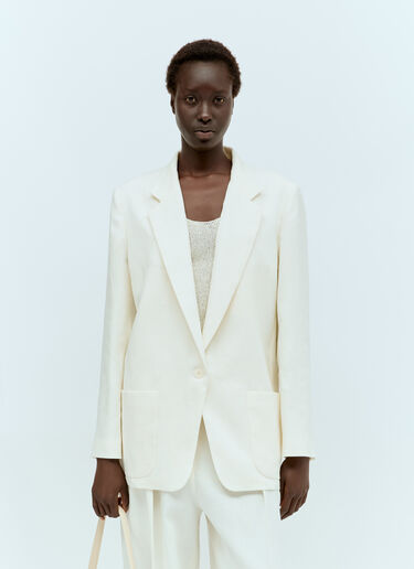 Enza Blazer The Row Enza Blazer Cream row0256002