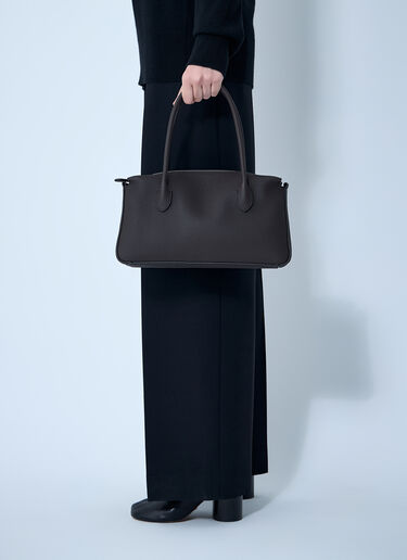 The Row E/W Top Handle Bag Brown row0260048