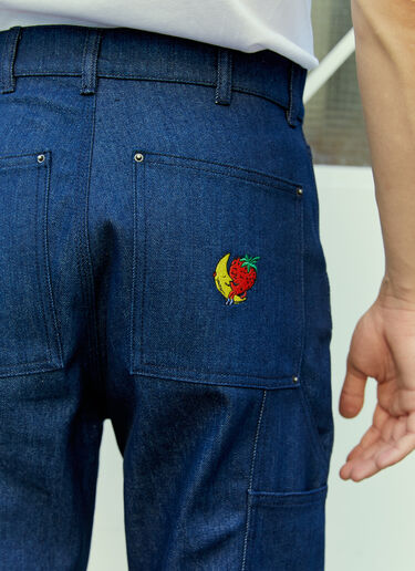 Double Denim Knee Work Pants Sky High Farm Workwear Double Denim Knee Work Pants Blue skh0354001