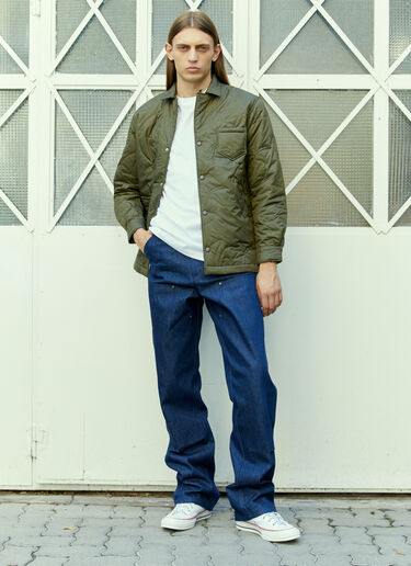 Palm Tree Quilted Overshirt Sky High Farm Workwear Palm Tree Quilted Overshirt Green skh0354004