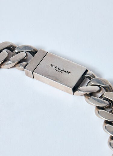 Saint Laurent Curb Chain Necklace Silver sla0149086