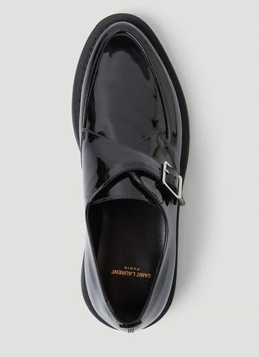 Saint Laurent 버클 가죽 슈즈 블랙 sla0245159