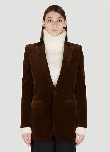 Saint Laurent 싱글 브레스트 재킷 블랙 sla0247008