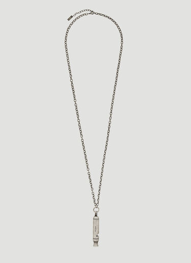 Whistle Pendant Necklace Saint Laurent Whistle Pendant Necklace Silver sla0247084