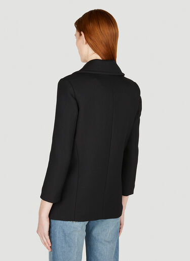 Caban Double Breasted Jacket Saint Laurent Caban Double Breasted Jacket Black sla0251012